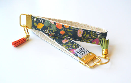 Key Fob Wristlet - Botanical Floral