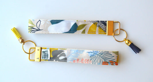 Key Fob Wristlet - Tropical Foliage
