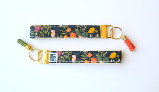 Key Fob Wristlet - Botanical Floral