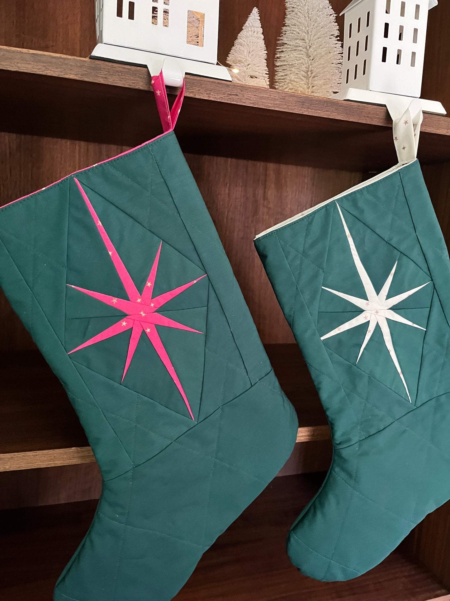 Evergreen Starburst Quilted Stocking