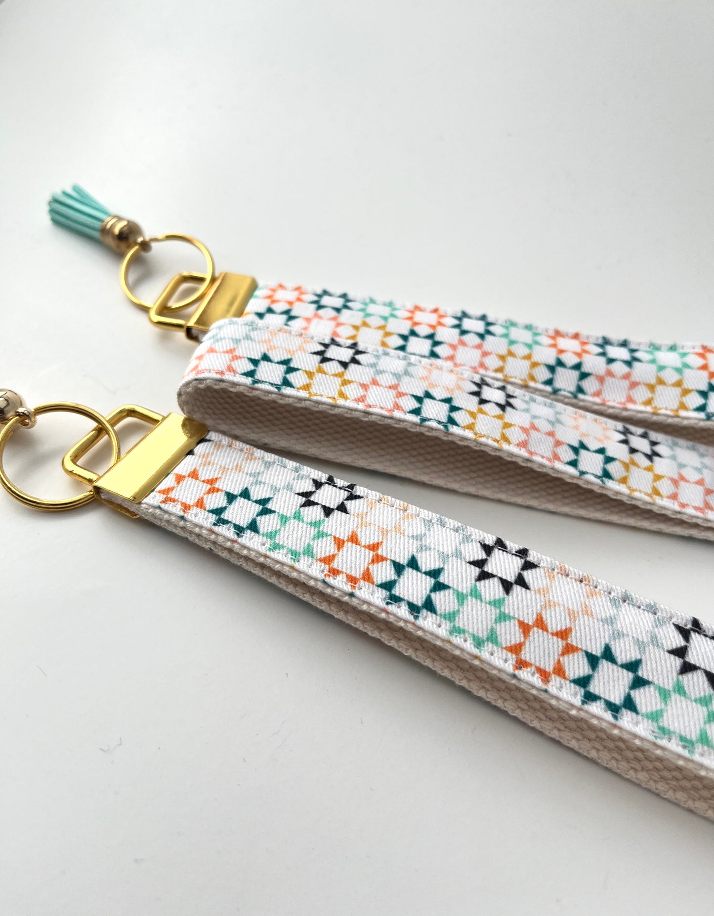 Key Fob Wristlet - Modern Quilt Stars