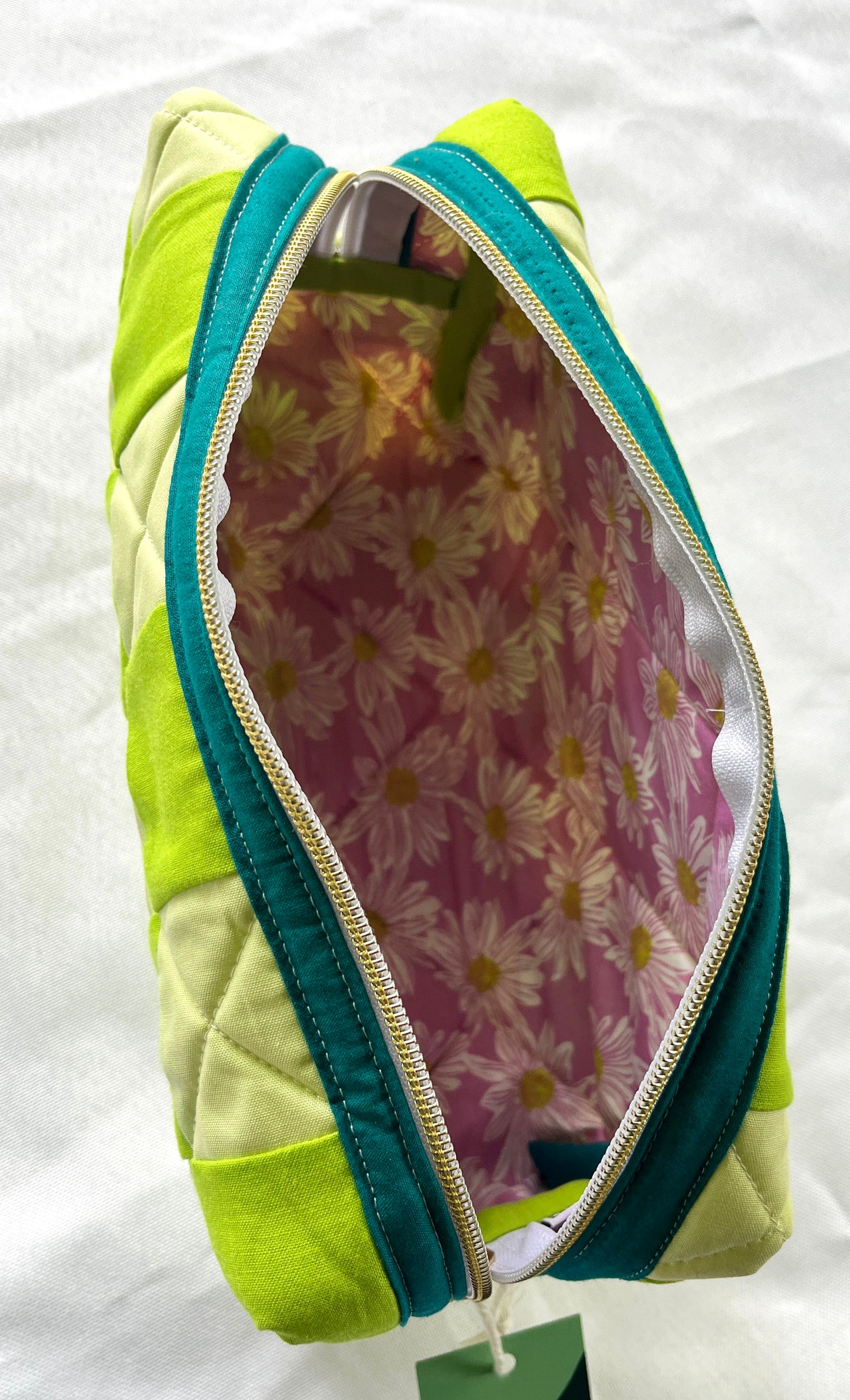 Checkered Quilted Boxy Pouch