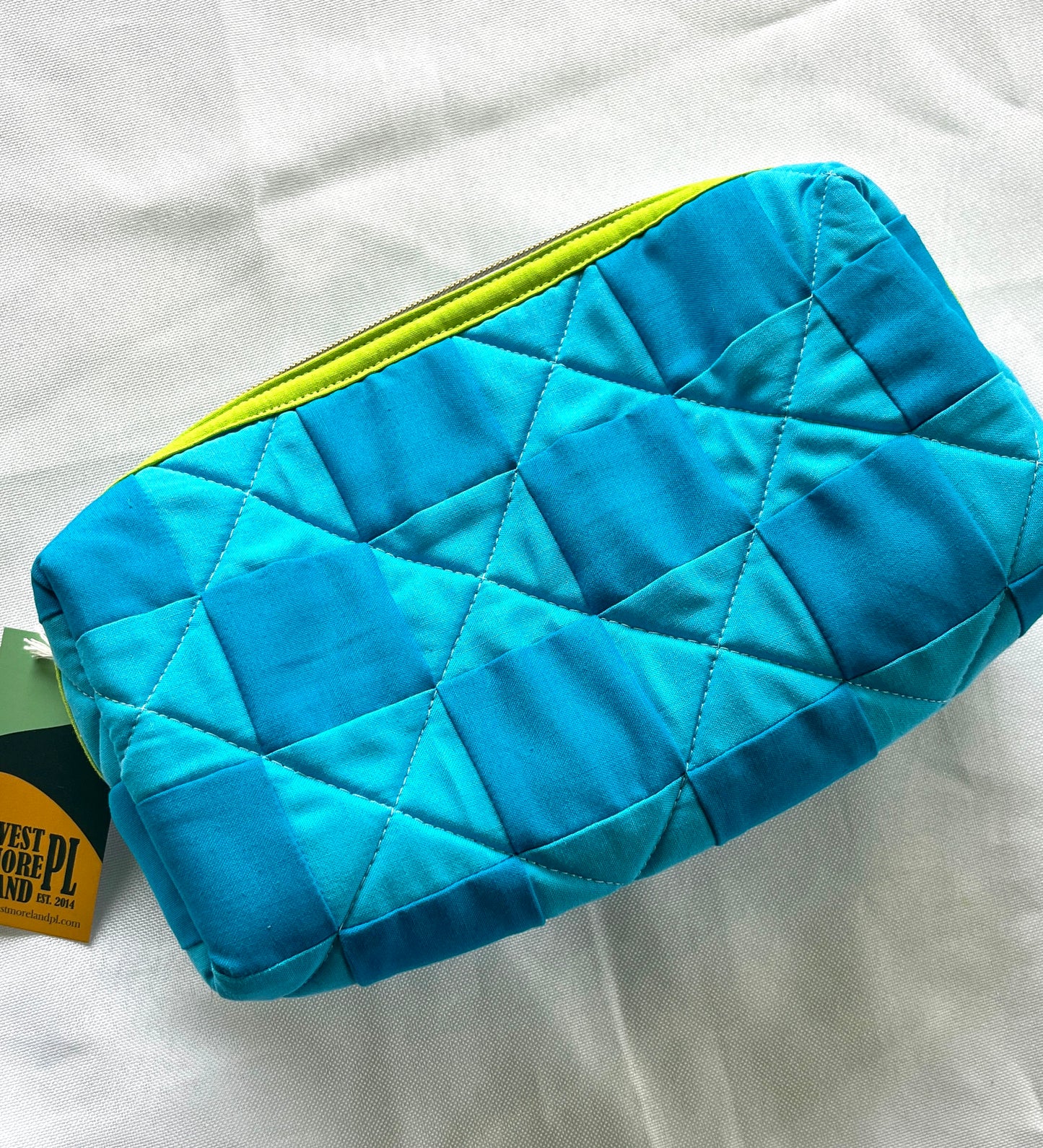Checkered Quilted Boxy Pouch
