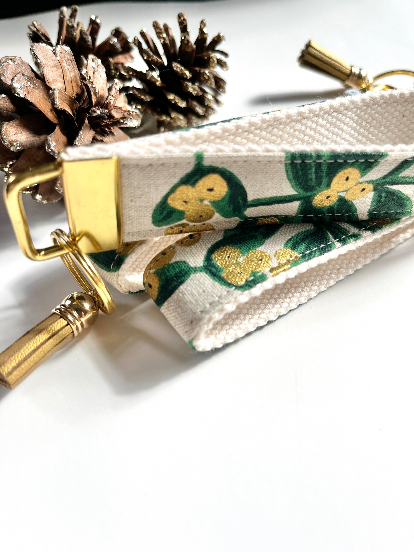 Key Fob Wristlet - Winter Greenery