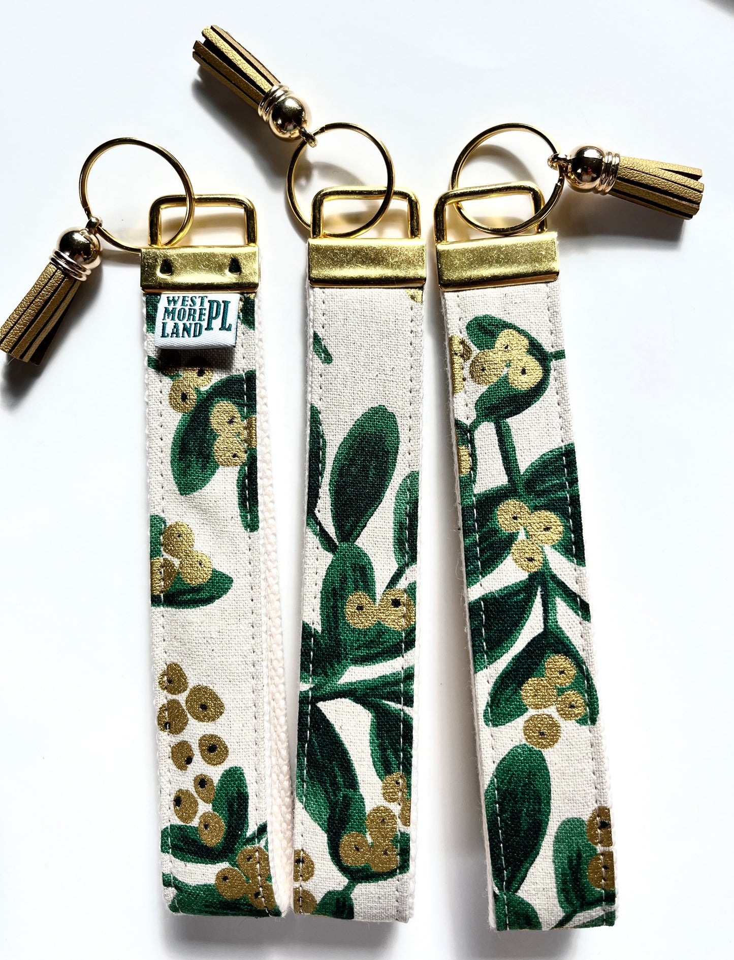 Key Fob Wristlet - Winter Greenery