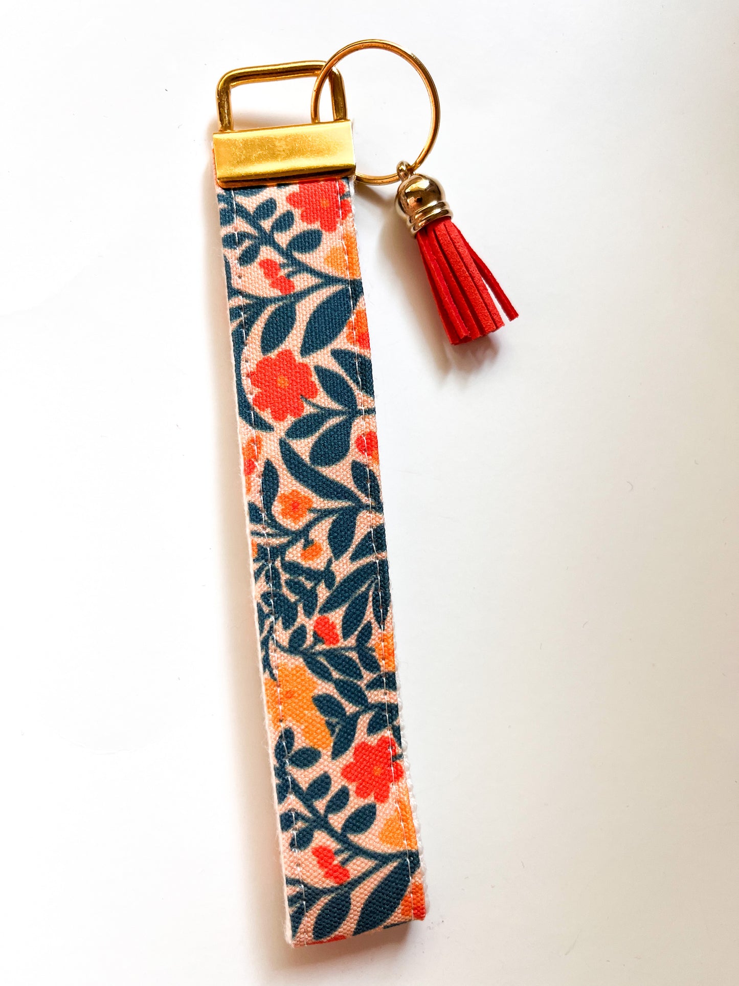 Key Fob Wristlet - Folk Floral