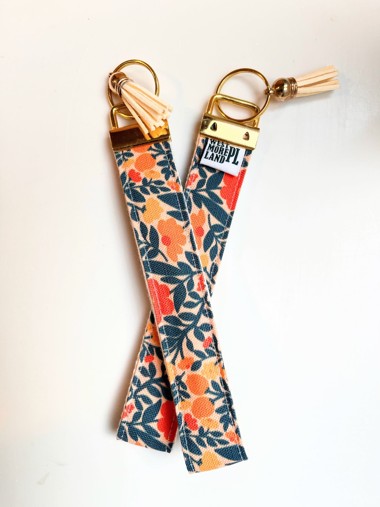 Key Fob Wristlet - Folk Floral