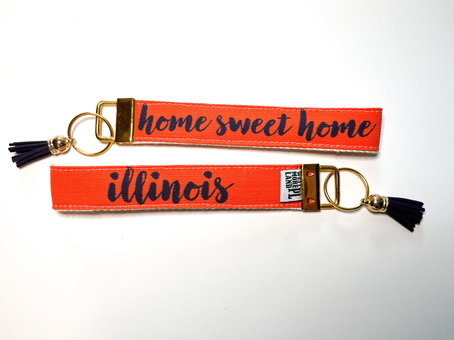 Key Fob Wristlet - Home Sweet Home Illinois