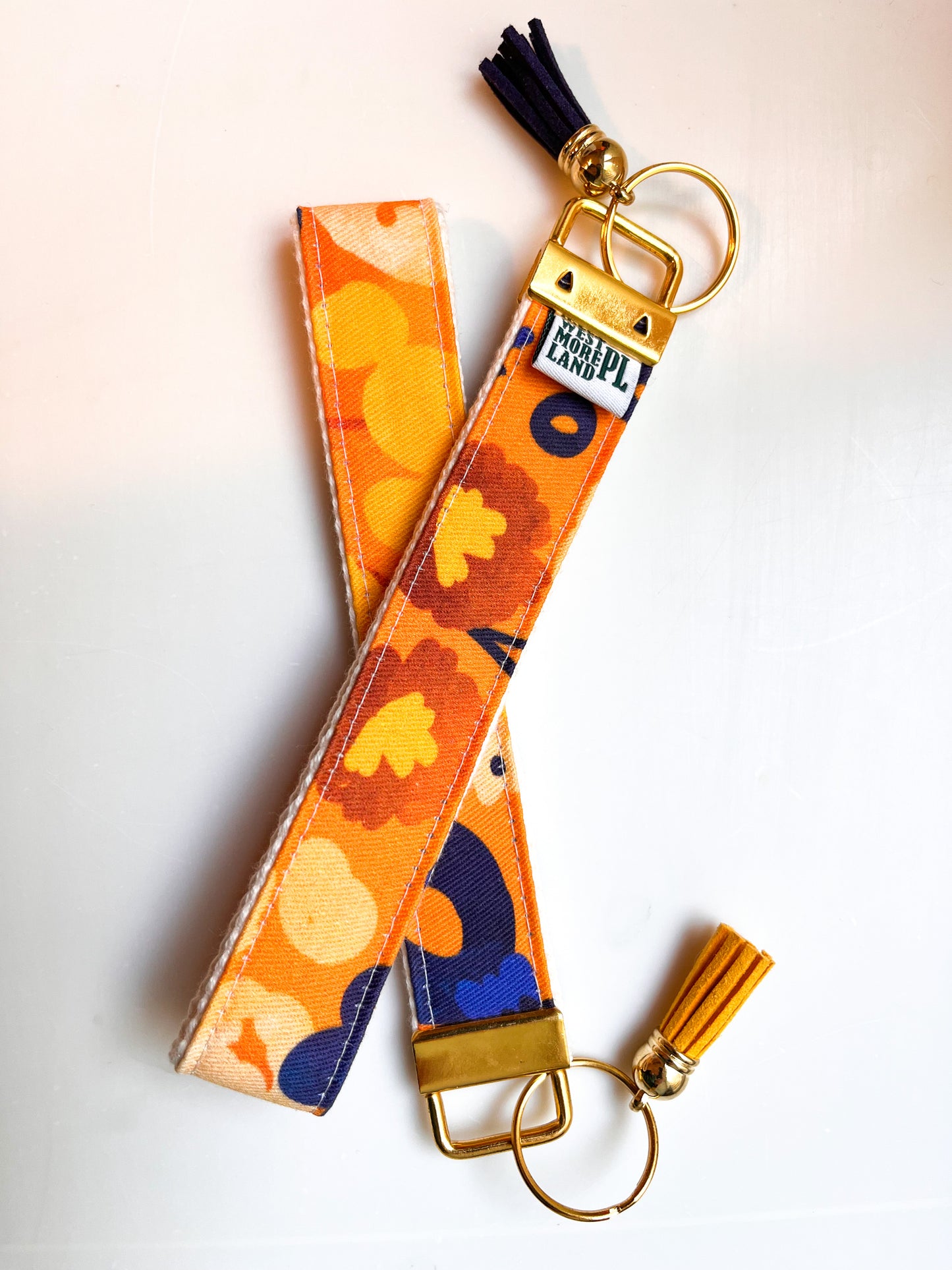 Key Fob Wristlet - Modern Retro Wildflowers