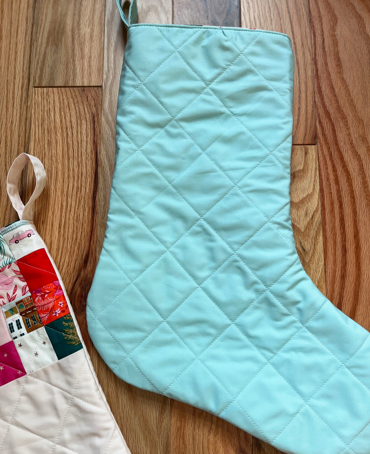 Retro Holiday Quilted Patchwork Stocking